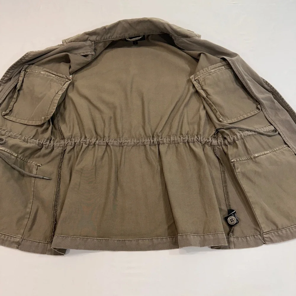 Sanctuary Utility Cargo Vest Womens Small Olive Green Drawstring Waist‎ Military